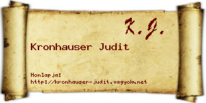 Kronhauser Judit névjegykártya