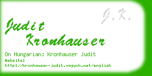 judit kronhauser business card